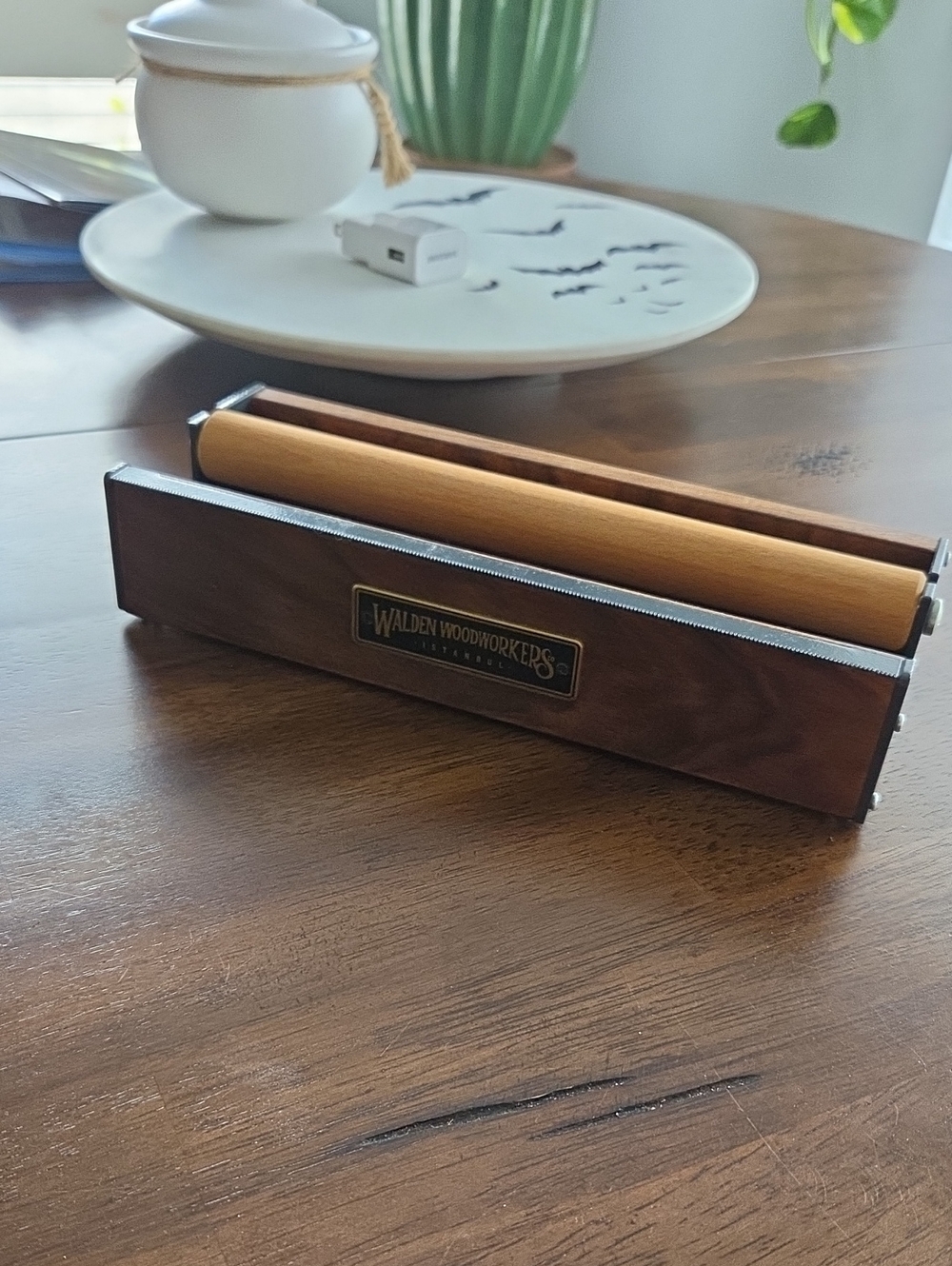 Galen leather Walden Woodworkers Walnut & Oak Washi Tape/Ribbon Dispenser